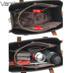 3 Layers Casual Tote Vintage Ladies Tote Hand Bag Leather Luxury Handbags Women Designer Bags for Women 2024 Sac A Main Femme - Imbasat