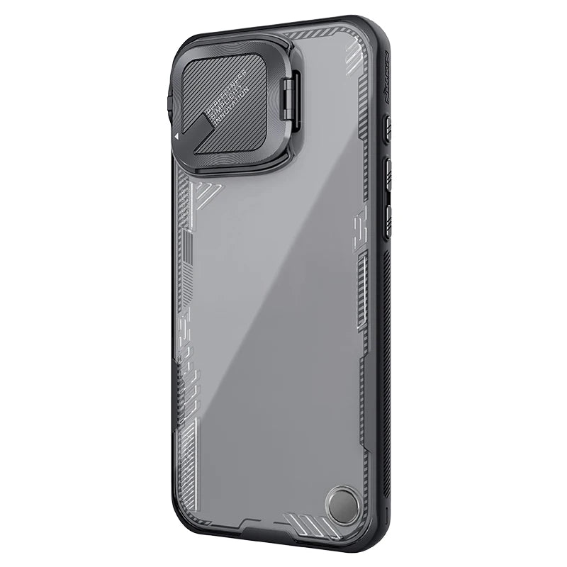 Nillkin-magnetic case for iPhone 16 series, Transparent PC Back cover, TPU frame, lens protection stand, MagSafe, Full Coverage