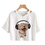 T-Shirt Harajuku Gothic Cropped Graphic Korean Style