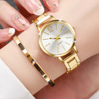 Casual Simple Steel Strap Quartz Watch