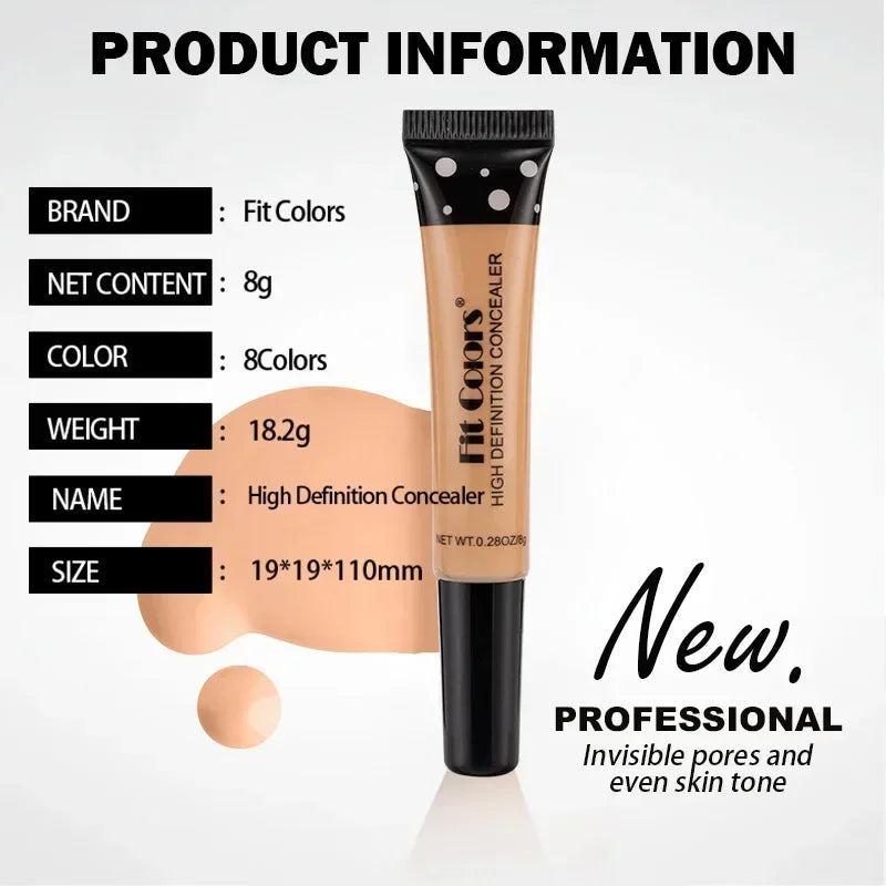 New 8Colors BB Cream Longlasting Liquid Foundation Waterproof Cover Acne Spot Natural Face Base Makeup Matte Concealer Cosmetic