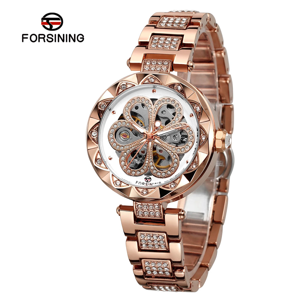 Forsining Skeleton Watch for Women