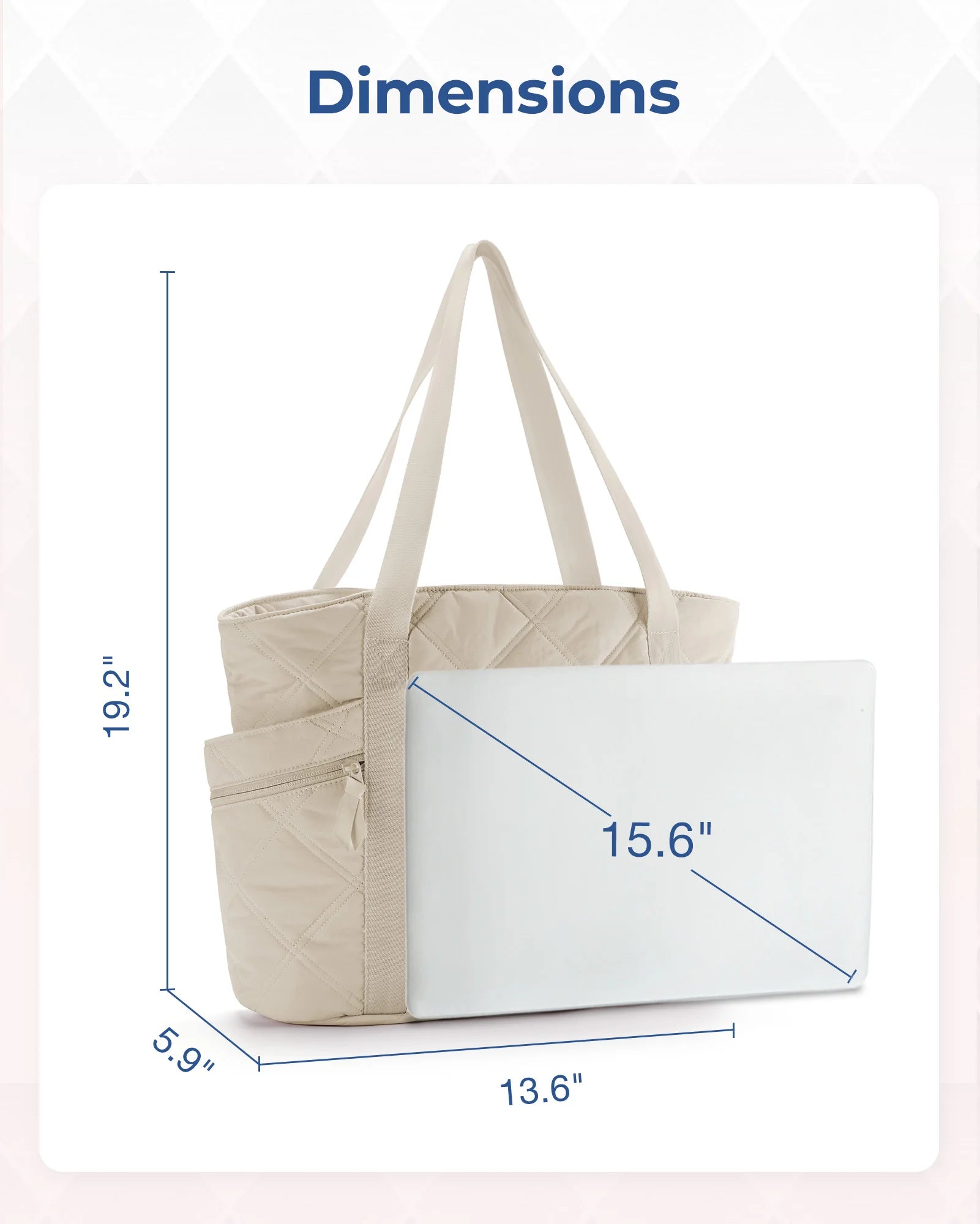 BAGSMART Tote Bag, Puffer Tote Bag