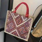 Women's Shoulder Bag Large Capacity Ethnic Style Handbag Retro Tote Bag - Imbasat