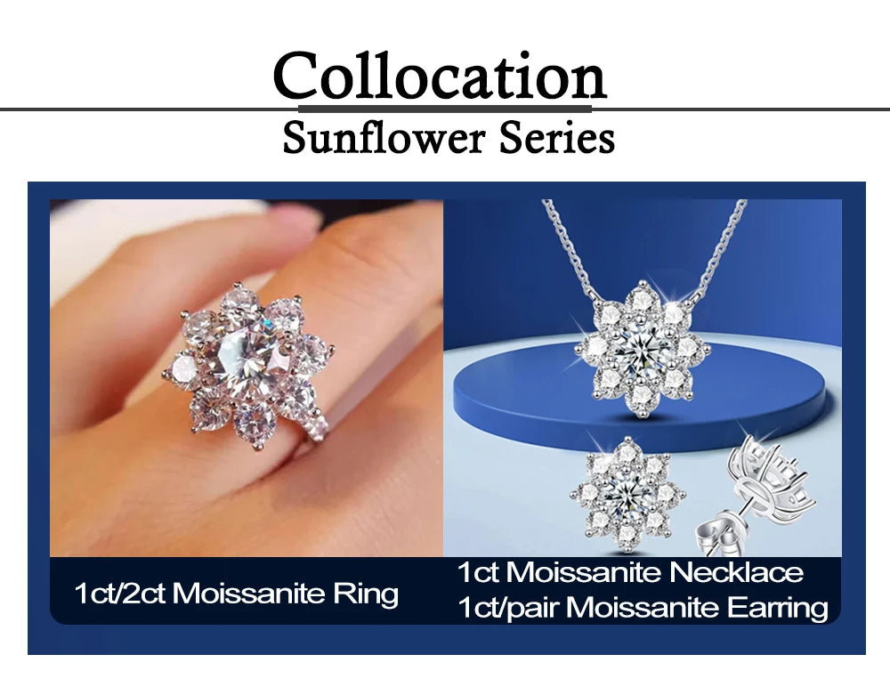 925 Sterling Silver Moissanite