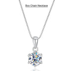 VVS1 Moissanite Pendant Necklace S925 Sterling Silver Plated 18K