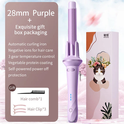 Hair Curler 28/32mm Automatic Hair Curler Large Wave Curling Iron Tongs Temperature Adjustable Anion Fast Heating Styling Curler