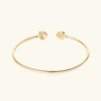 Anziw Love Heart Moissanite Cuff Bangle 925 Silver