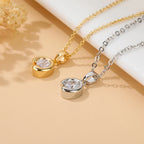 Poulisa Moissanite Necklace Drop Earring 925 Sterling Silver