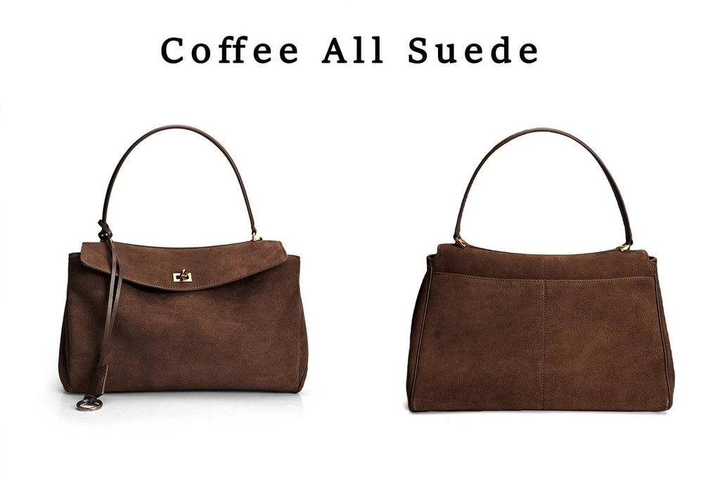 Luxury Brand Rodeo Women Bags Genuine Leather Brown Suede Women Totes Gold Buckle Women Shoulder Bags Fashion Women Handbags - Imbasat