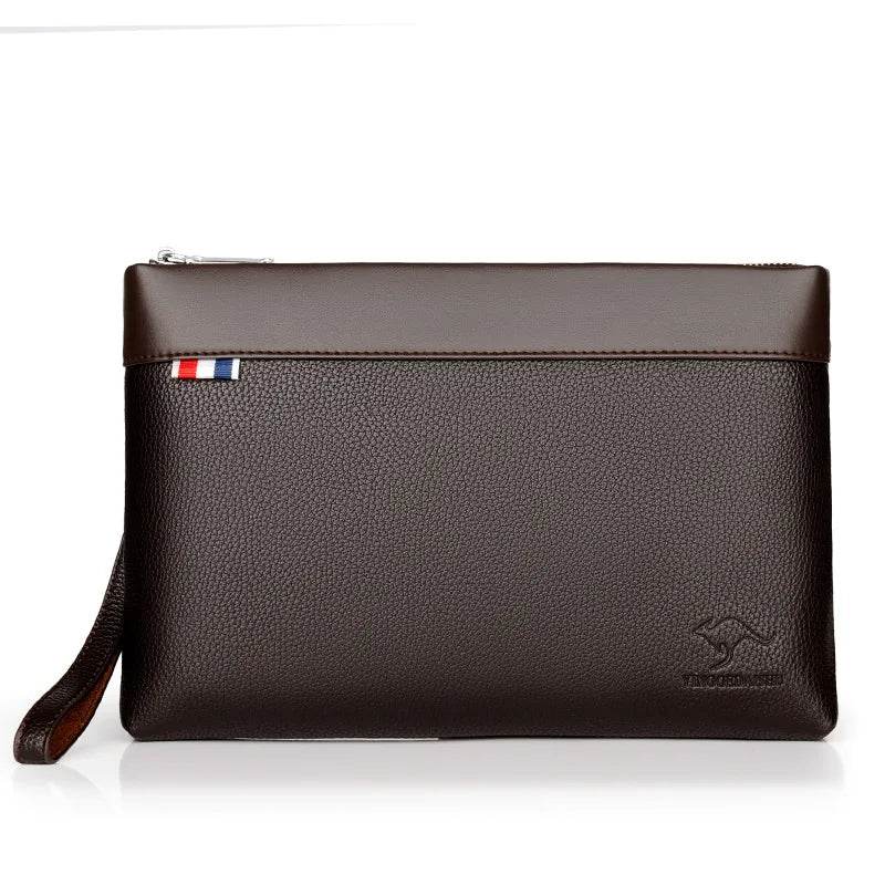 Large Capacity Leather Clutch Bag for Men, Luxury Handbag for Phone, Famous Brand Pouch for Boy, Wallet, Designer, 2024 - Imbasat