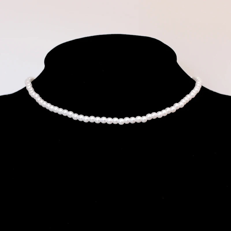 White Pearl Chokers Necklace