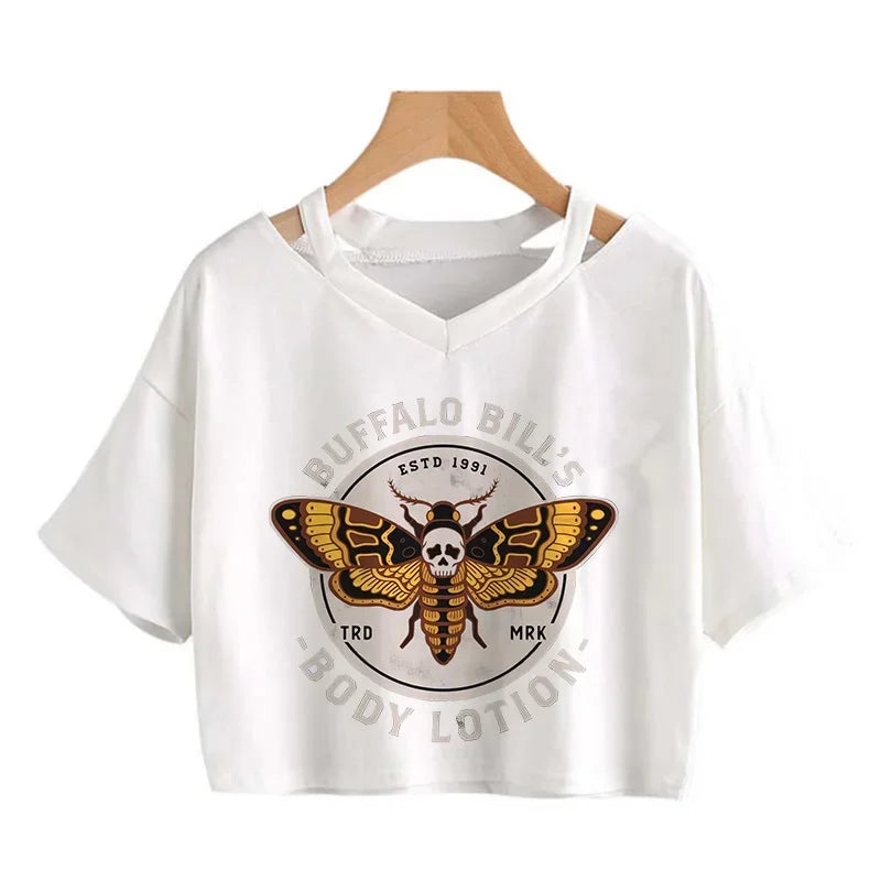 T-Shirt Harajuku Gothic Cropped Graphic Korean Style