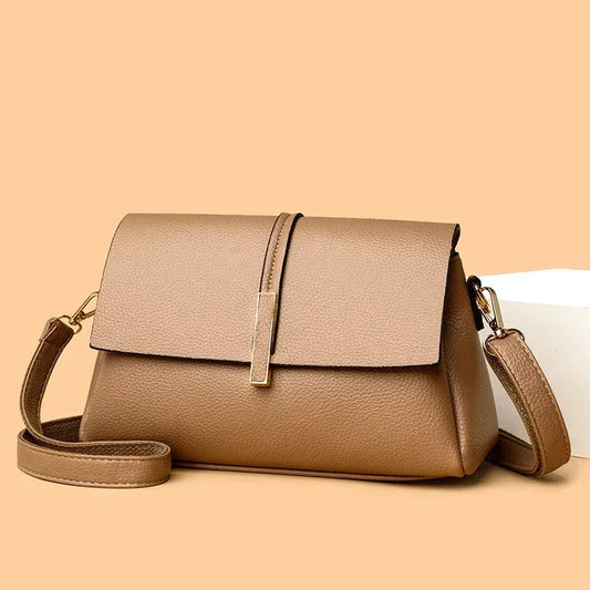 PU Women's Bag 2024 New Fashion Soft Leather Shoulder Bag,Large Capacity Casual Crossbody Bag,Moda Pequeña Bolsa Cuadrada