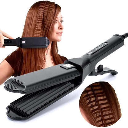 Professional Hair Curler Comb Curling Iron Wand Ceramic Corrugated Wave Corn Irons Wave Curler Iron Corrugation Plate Clip