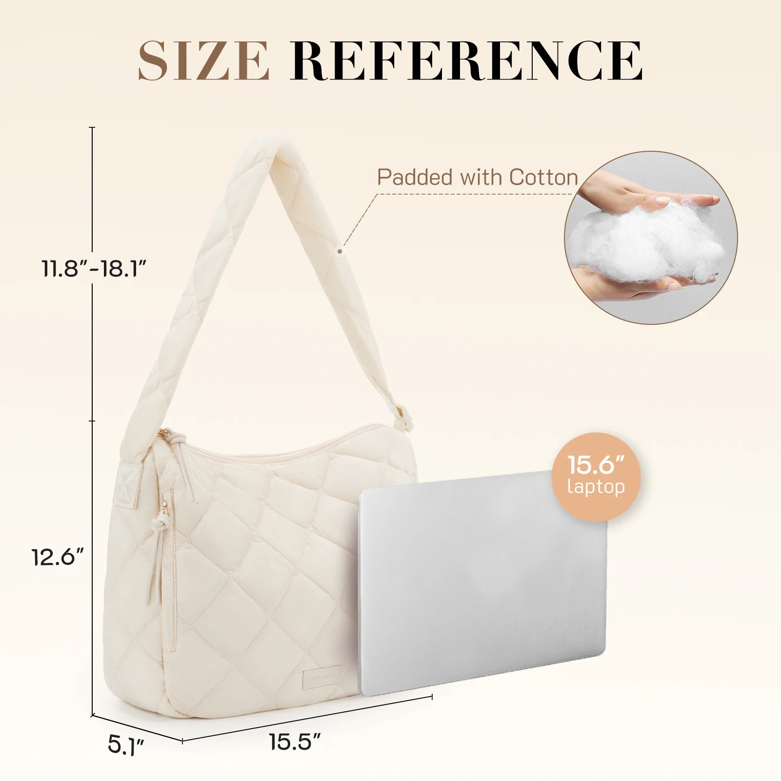 BAGSMART Missnine Quilted Puffer Bag for Women