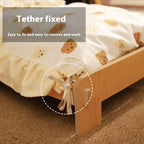 Solid Wood Cat Bed Summer Puppy Bed Removable Mat Washable All Season Universal Cat Nest