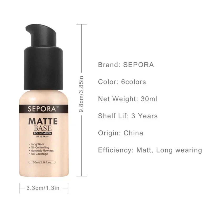 MOONBIFFY 30ml Face Matte Liquid Foundation