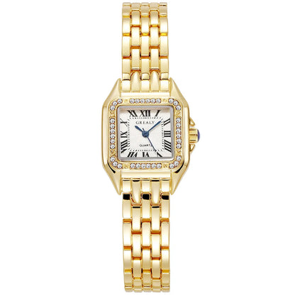 Women Watch Light Luxury Brand Business Gold Stainless Steel Ladies Fashion Quartz Watches Female Clock Bracelet Wristwatch