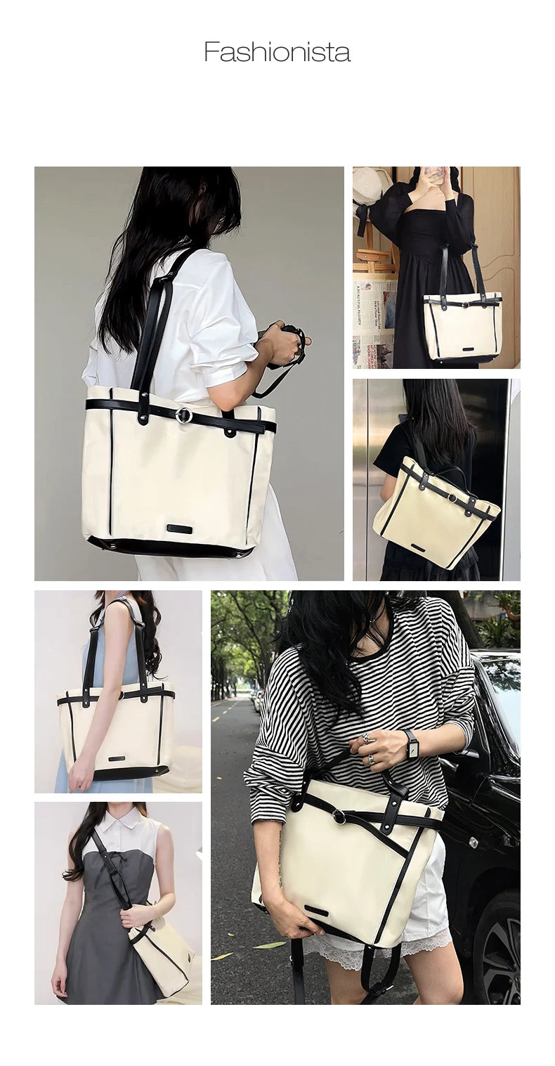 BAGSMART Tote Bags University Bag Woman Eco Canvas Hand Bags for Women Korean Women's Shoulder Bag Travel Large Female Handbags