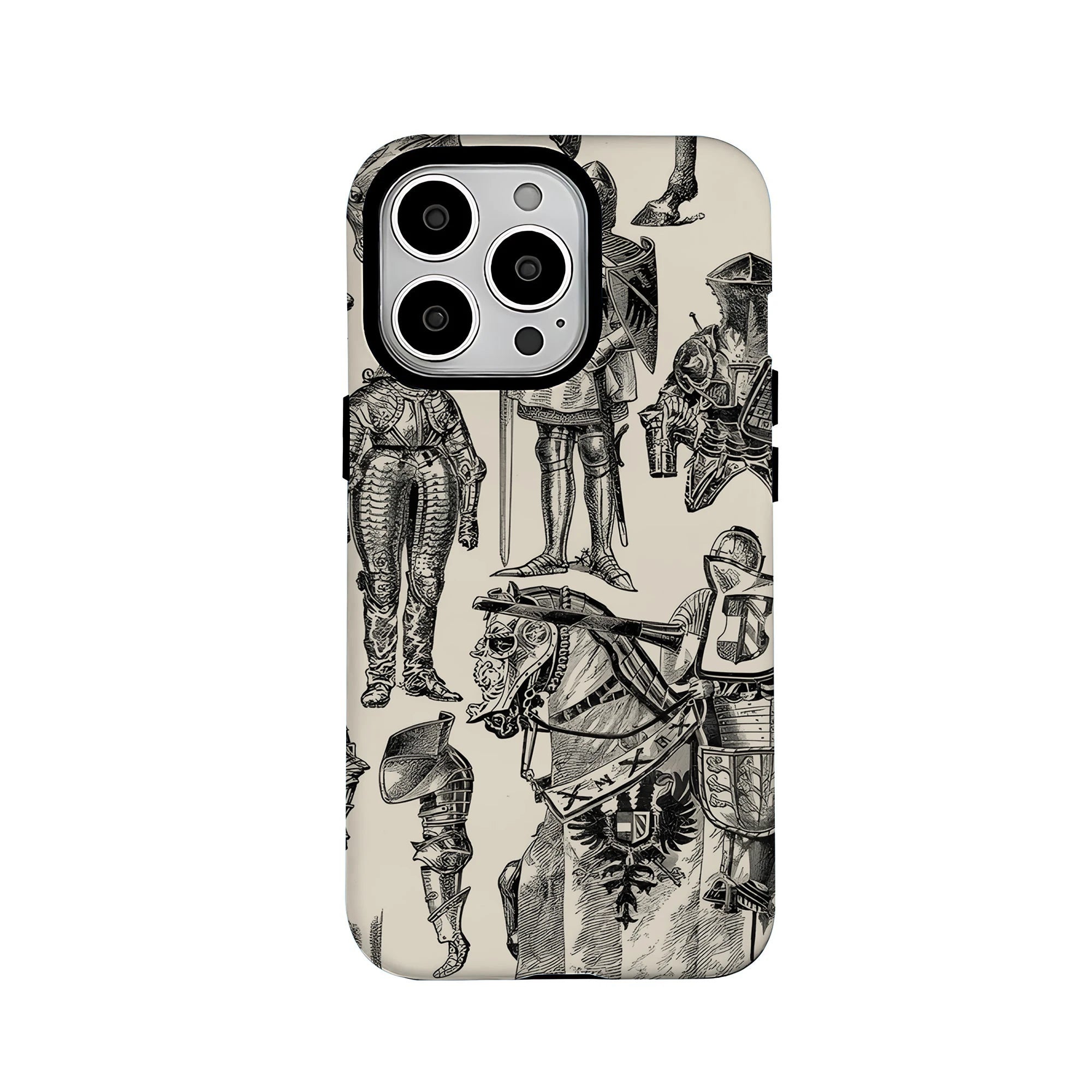 Medieval Knight iPhone Case Luxury Double Layer Cover