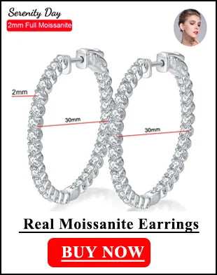 VVS1 Moissanite Pendant Necklace S925 Sterling Silver Plated 18K