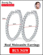 VVS1 Moissanite Pendant Necklace S925 Sterling Silver Plated 18K