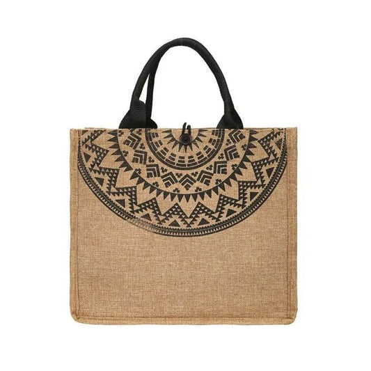 Vintage Korean Tote Bag Casual Lady Shoulder Eco Canvas Bags National Style Women Recycle Handbag Shopping Bag Storage Bag - Imbasat