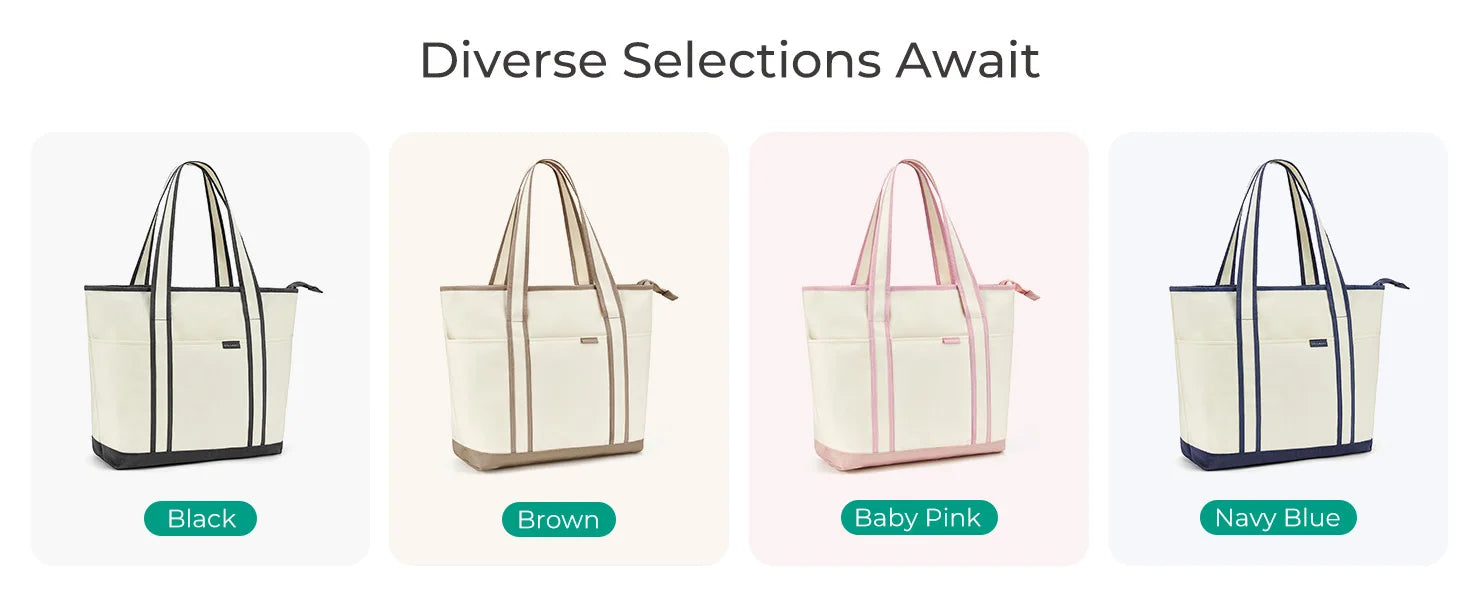 BAGSMART Women's Canvas Tote Bag