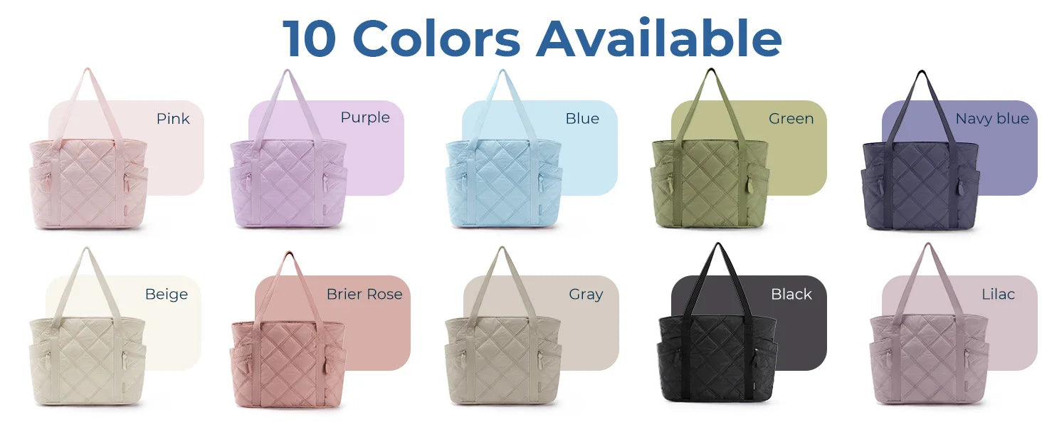 BAGSMART Tote Bag, Puffer Tote Bag