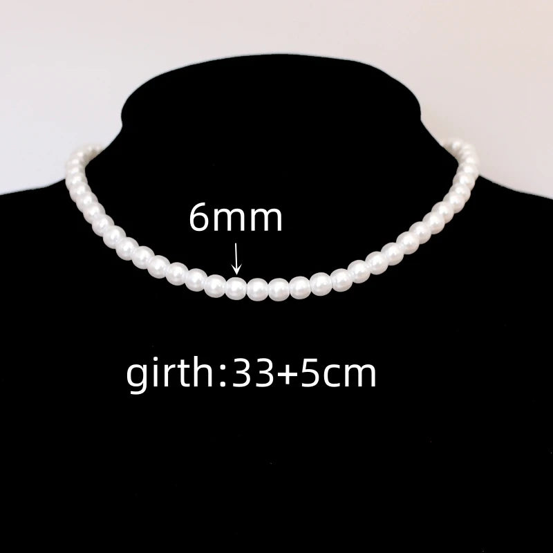 White Pearl Chokers Necklace