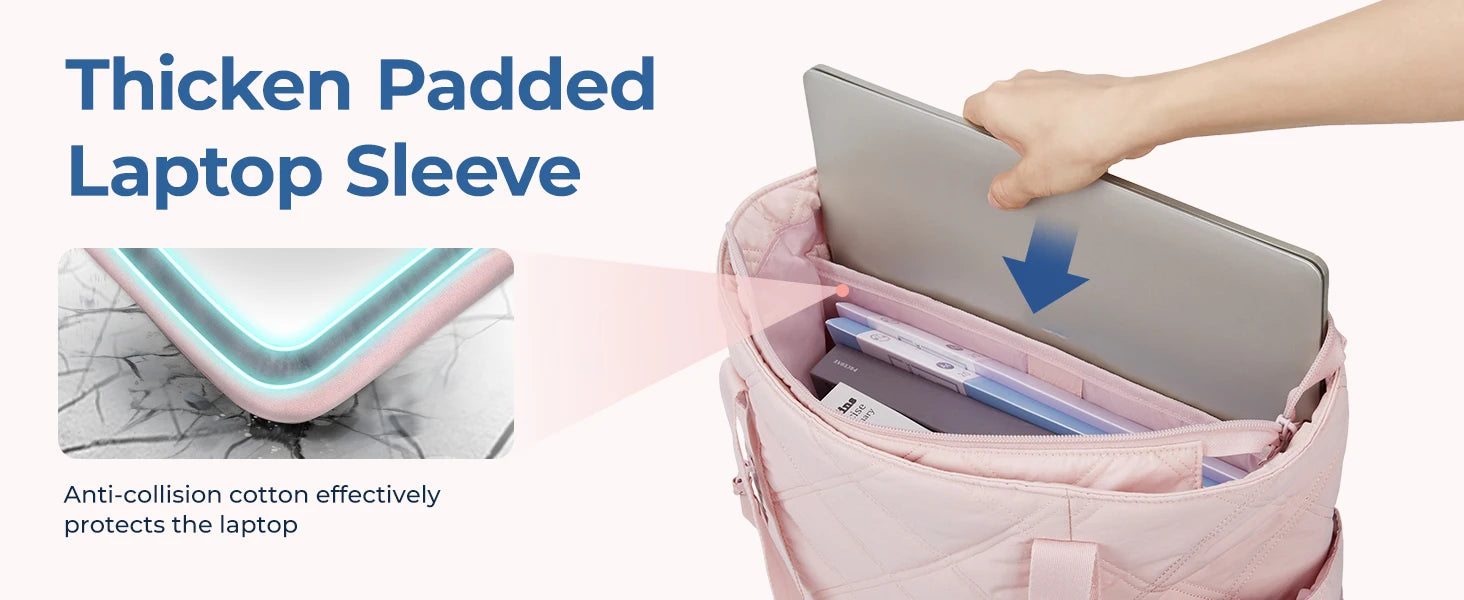 BAGSMART Tote Bag, Puffer Tote Bag