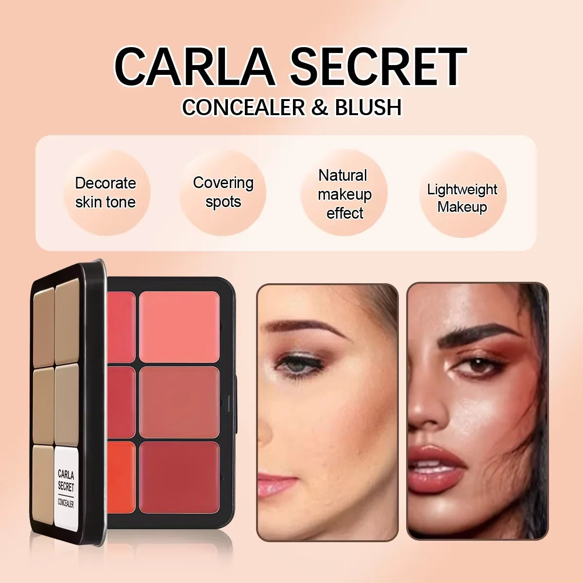 12-color iron box concealer blush matte