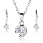 Poulisa Moissanite Necklace  Dangle Earrings S925