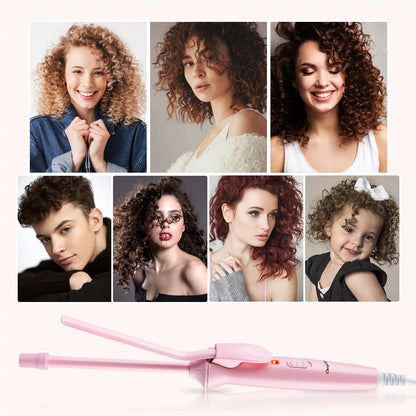 9mm Mini Hair Curling Iron Hair Curler Wand Professional Curly Tongs Ceramic Electric Salon Styling Tool Small Crimping Iron