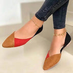 Women Casual Shoes Women Fashion Flat Sandals Mixed Colors Ladies Loafers Pointed Toe Slip Female Office Shoes Casual Sandals - Imbasat