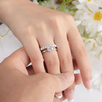 3mm 7 Stones D Color Moissanite Eternity Bands Simply Stackable Silver Sterling