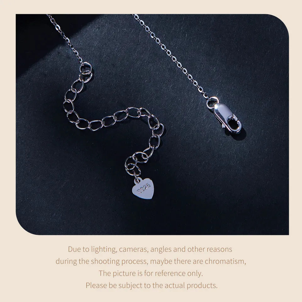 Carat Bazel Moissanite Necklace 925 Sterling Silver