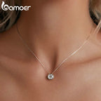 Carat Bazel Moissanite Necklace 925 Sterling Silver