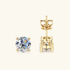 Moissanite Jewelry Set 18K Gold Plated Silver 925 Stud Earrings Pendant