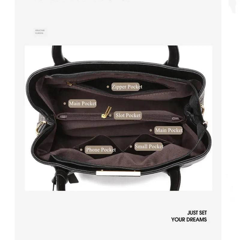 Vento Marea Famous Brand Women Handbags 2023 Luxury Crossbody For Woman Fashion Design Purses Totes Soft PU Leather Shoulder Bag - Imbasat