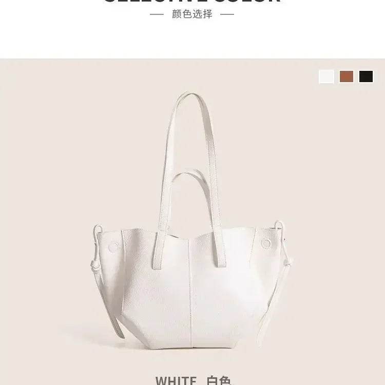 New2024 PU Leather Tote Large Capacity Women's Senior Sense Shoulder Underarm Bag tote bag large capacity handbags for women - Imbasat
