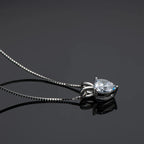 2.0 Carat Heart Shape Moissanite Pendant Silver 925