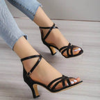 Design Women's Sandals 2024 High Quality Summer New Ladies High Heels Stylish Open Toe Fish Mouth Sandals Sandalias De Mujer - Imbasat