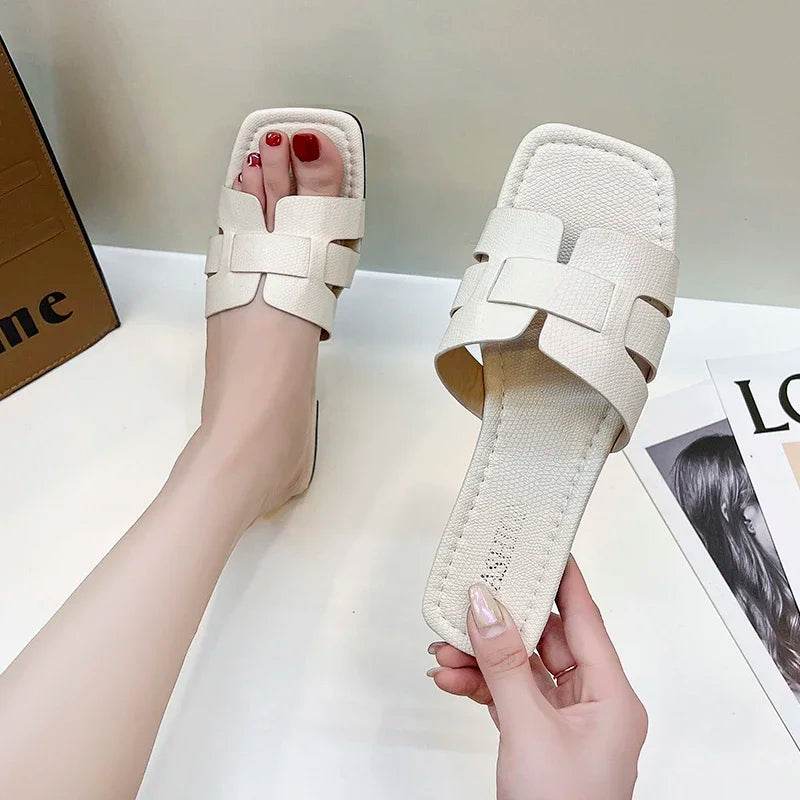 Summer Slipper Women Shoes Ladies High Quality Slides Sandals Womens Shoes New Fashion Design Beach Flat Shoes Female Slippers - Imbasat