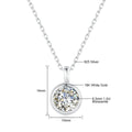 18K Gold Moissanite Necklace 1CT AU750 Pendant