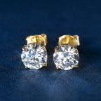 Anziw Pure 10K 14K Gold Stud Earrings D0.80CT Moissanite Earrings
