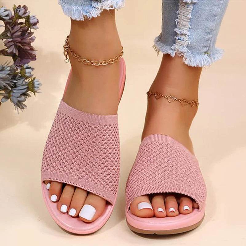 Sandals Women Elastic Force Summer Shoes Women Flat Sandals Casual Indoor Outdoor Slipper Summer Sandals For Beach Zapatos Mujer - Imbasat