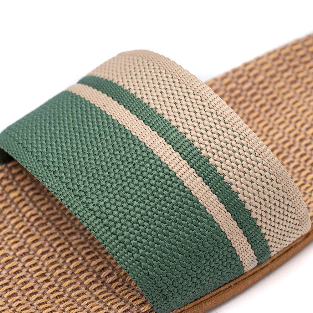 36-45 Flat Sandals Beach Slippers Summer Home Linen Lightweight Eva Non-Slip Slides For Men Women Indoor Outdoor Flip Flops - Imbasat