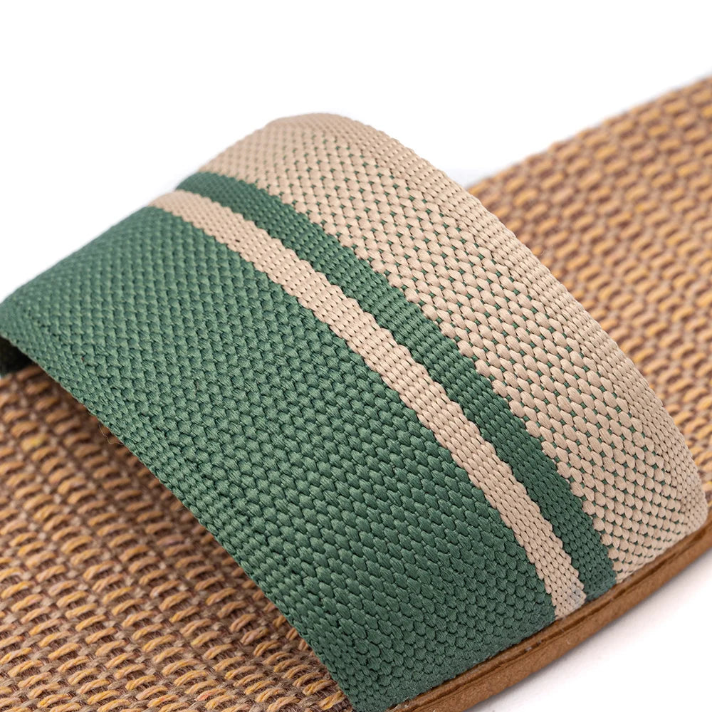 Flat Slippers Linen Lightweight Eva Non-Slip Slides